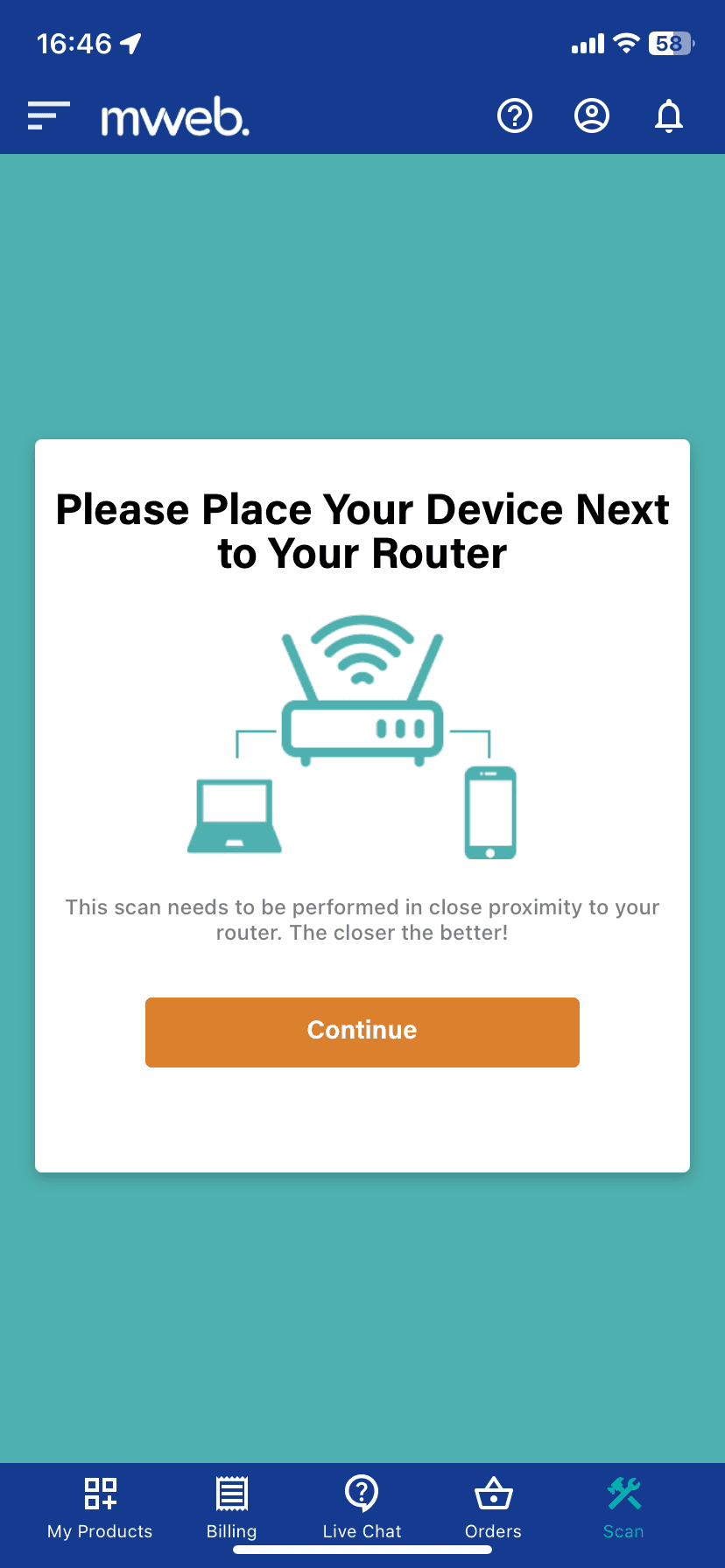Troubleshoot Network Issues with Mweb App