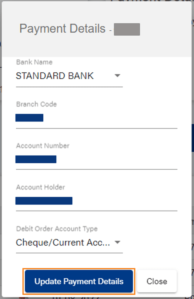 How to update your banking details