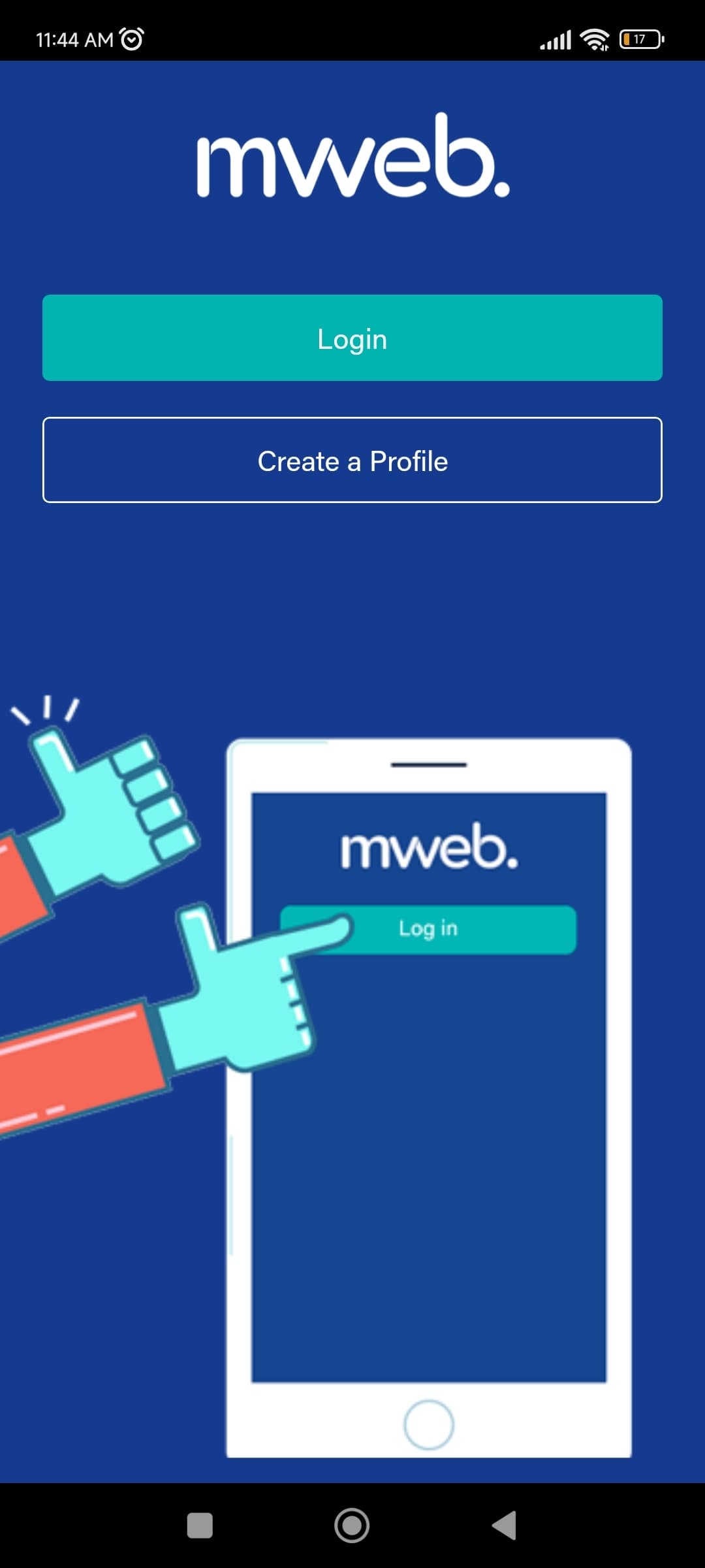 How to Login With the Mweb Mobile App