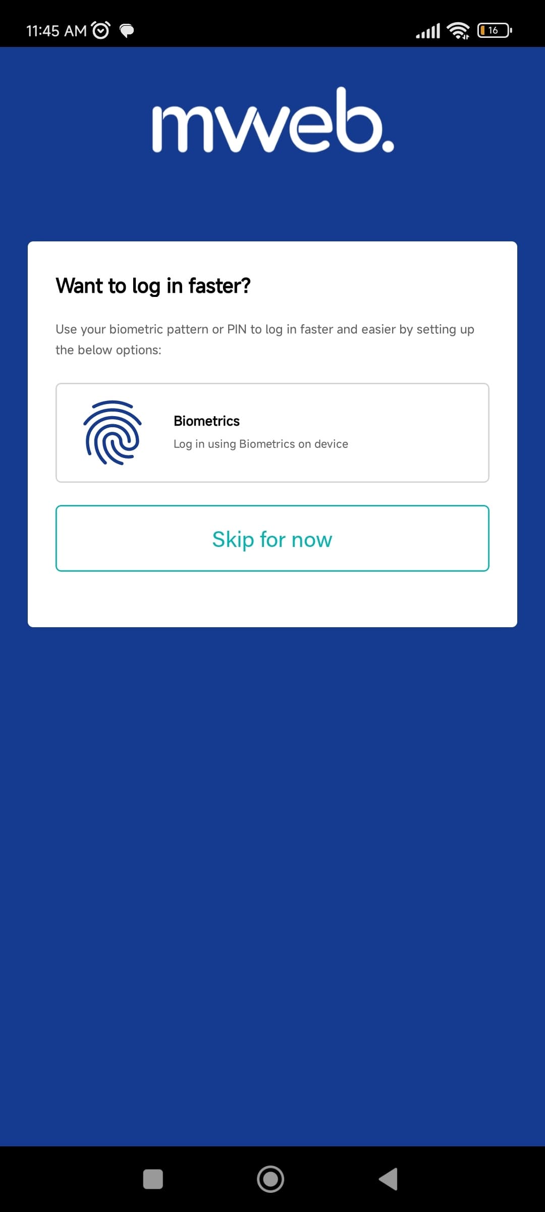 How to Login With the Mweb Mobile App