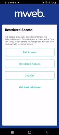 How to Login with the Mweb Mobile App