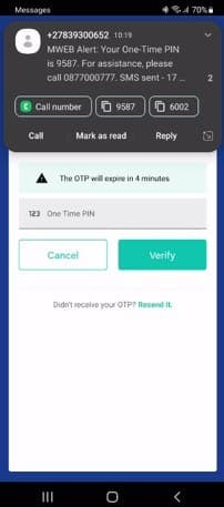 How to Login with the Mweb Mobile App