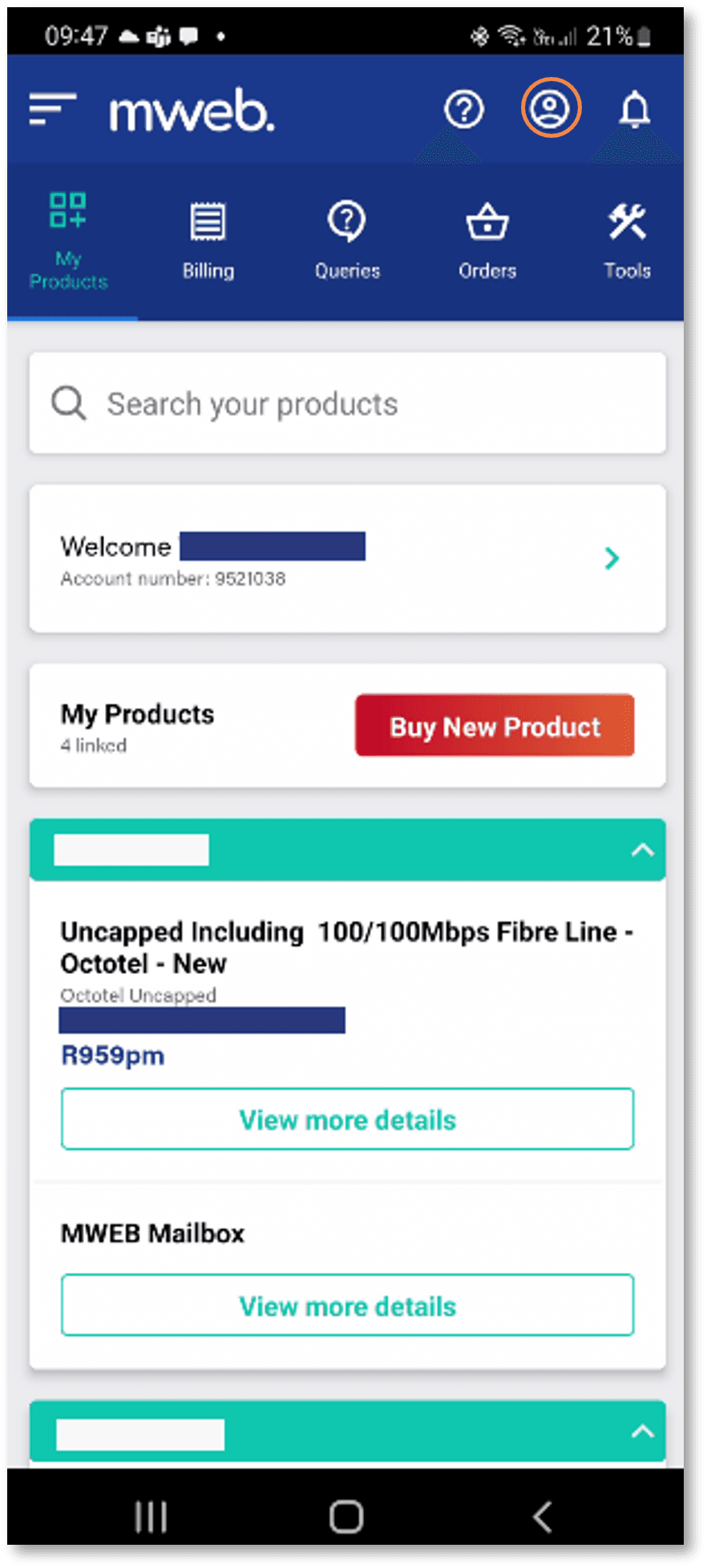 How to Manage your Account with the Mweb Mobile App
