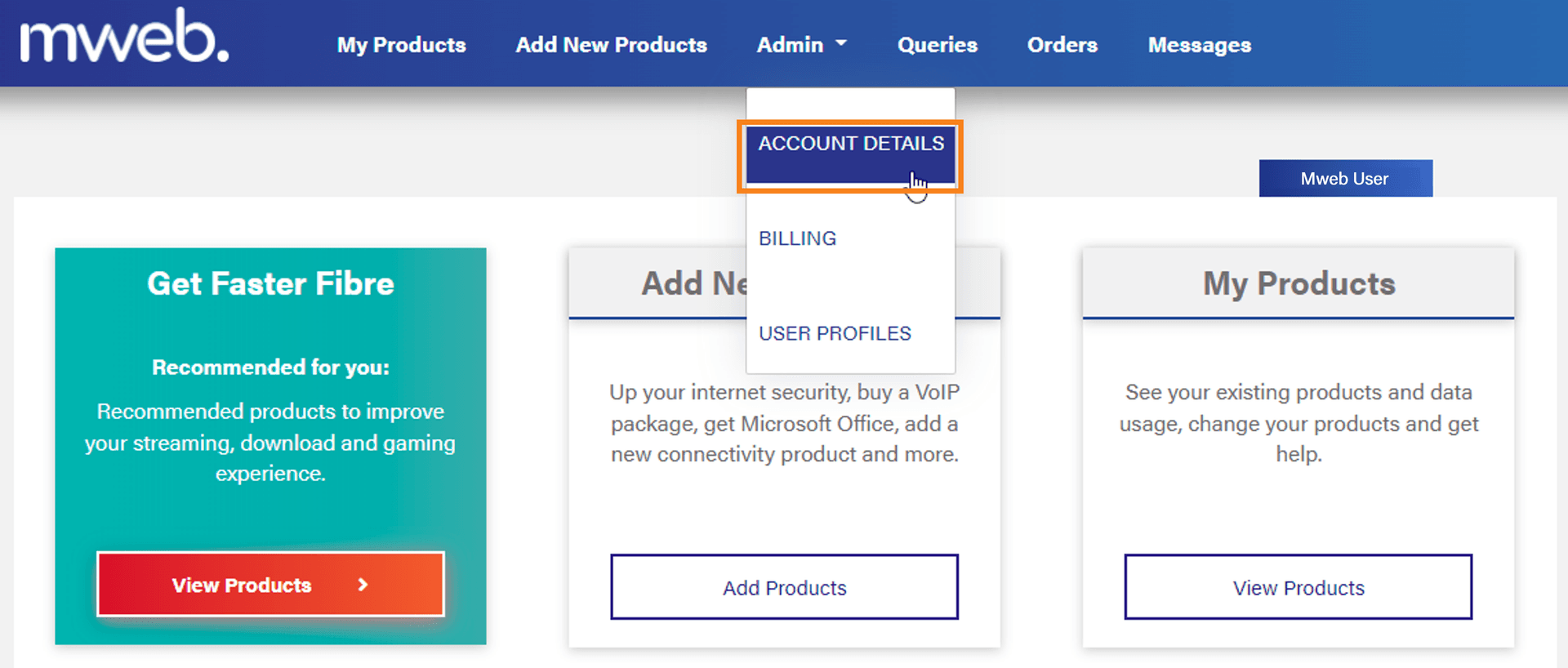 How to update your account details