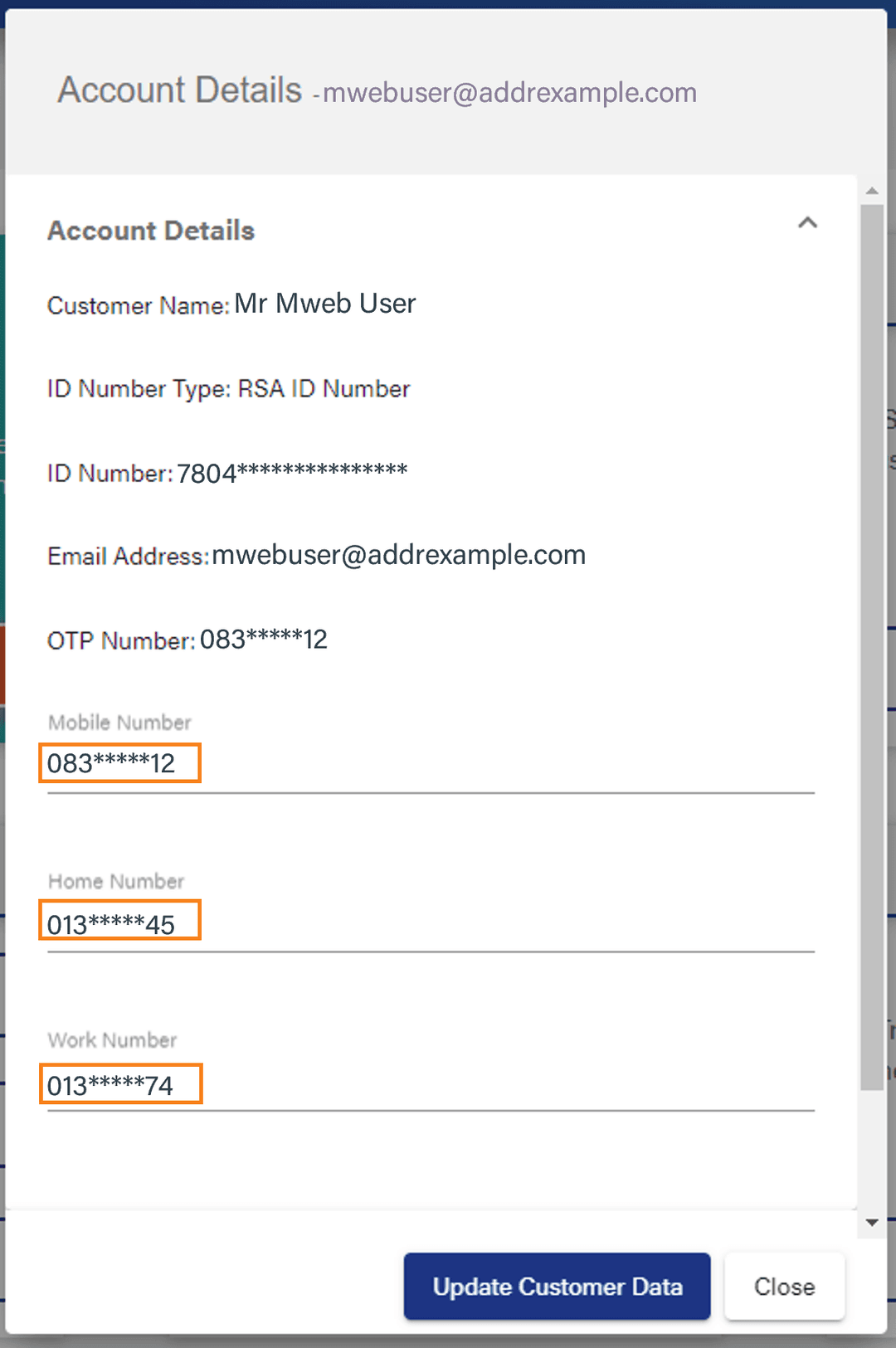 How to update your account details