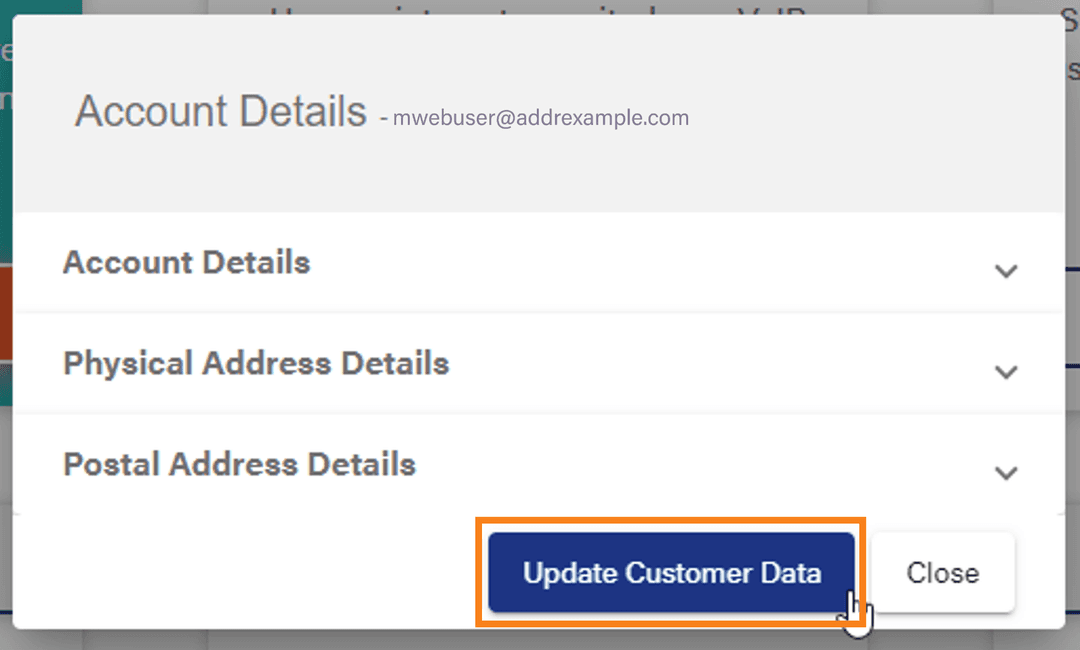 How to update your account details