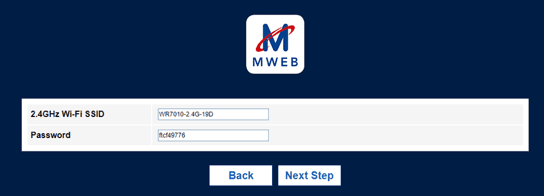 How to Setup your Mweb Wr7010 Fibre Router