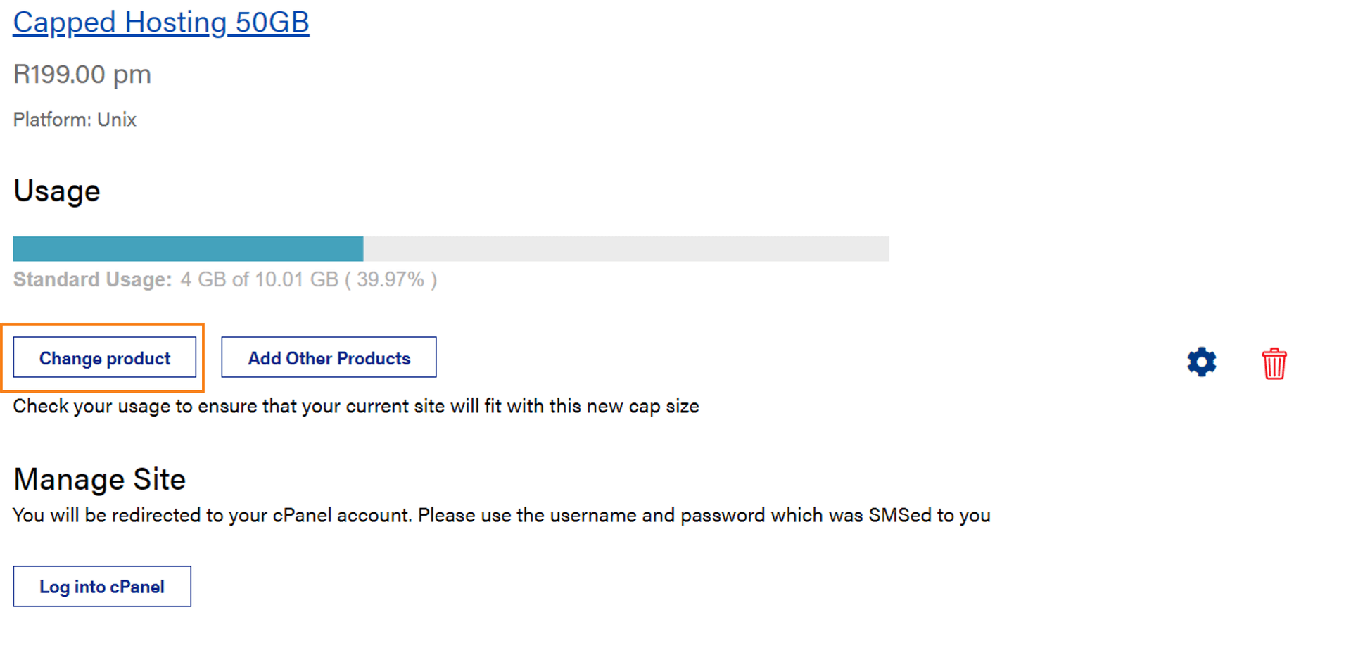 How to use your Mweb online Account for your Hosting product