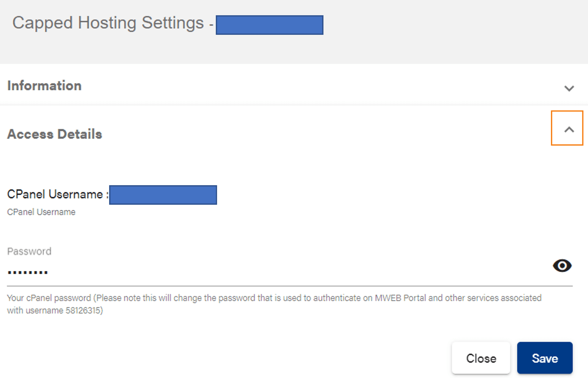 How to use your Mweb online Account for your Hosting product