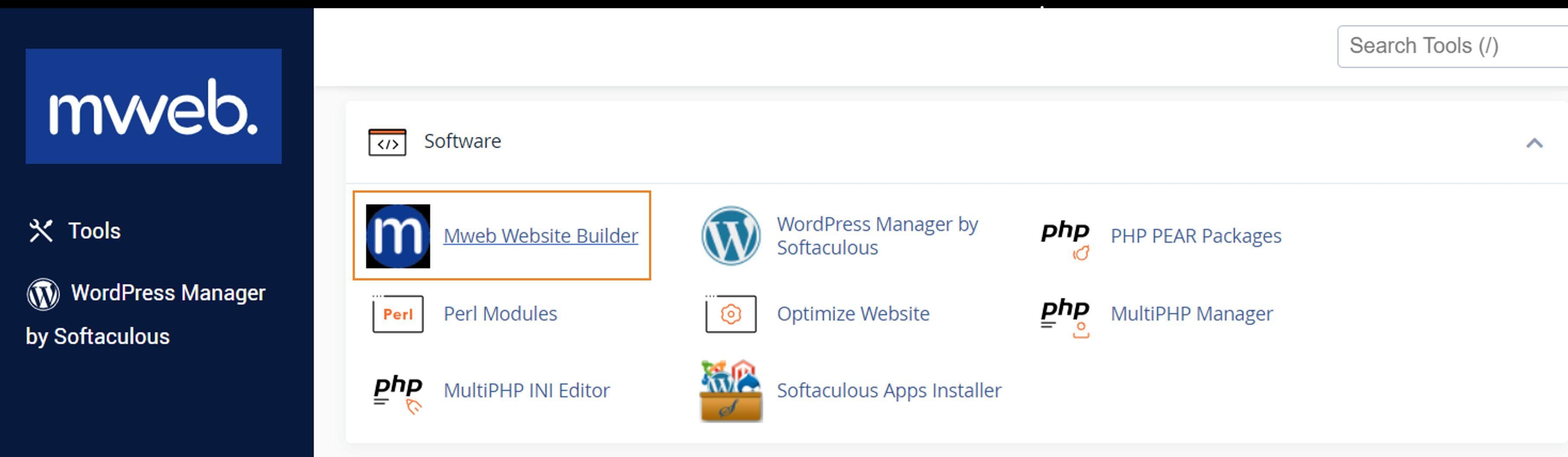 Build and manage your website with Mweb sitebuilder