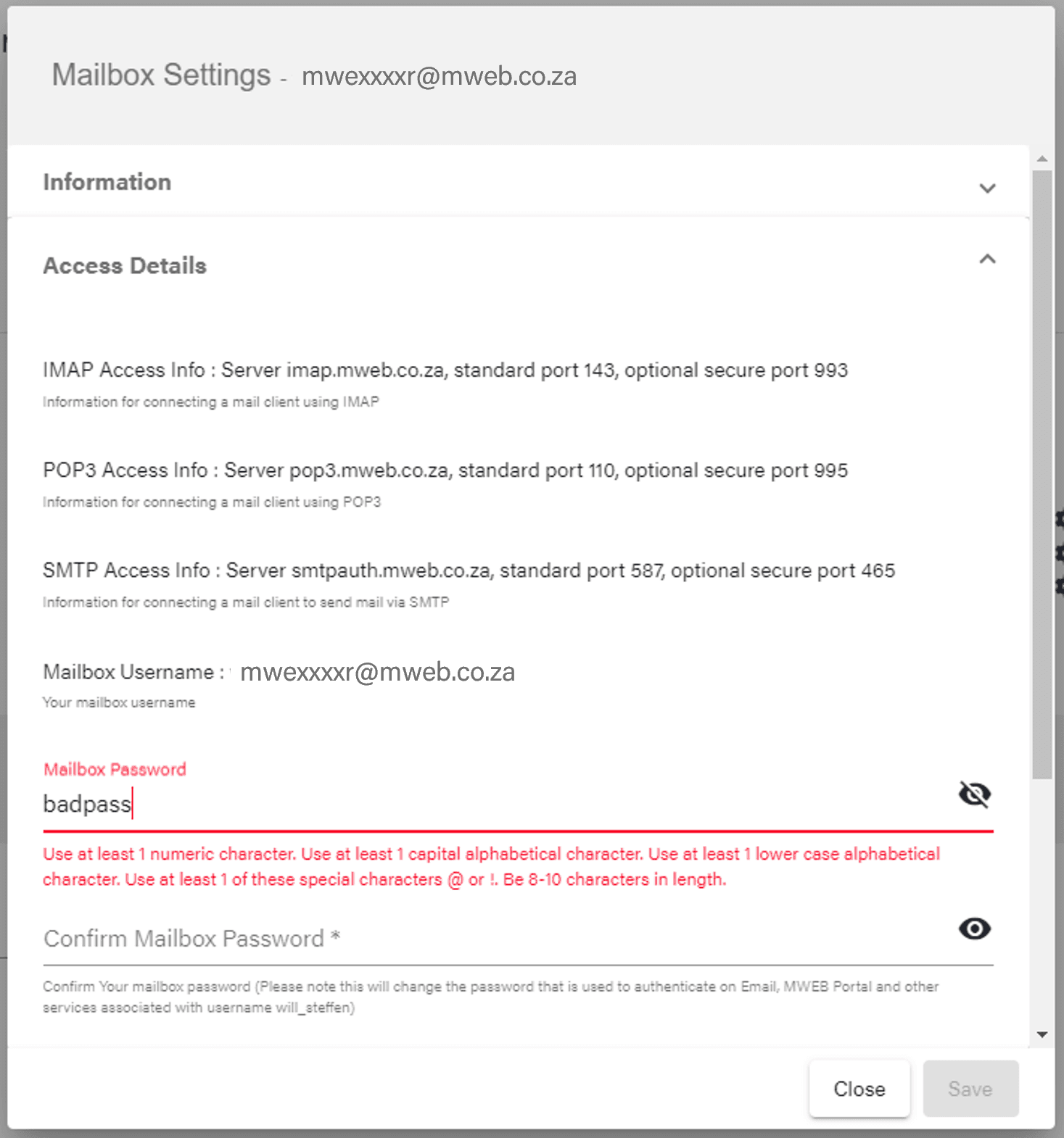How to Find your mailbox login details