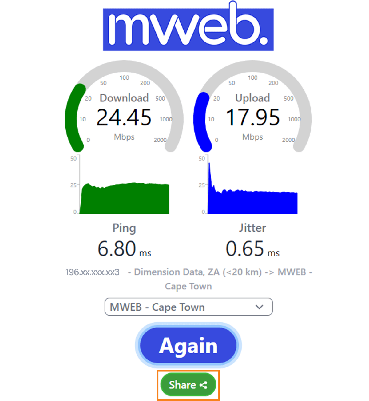 How to Run a Speedtest from our website